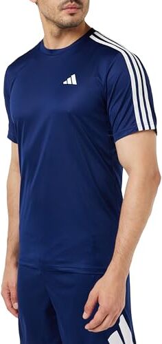 Adidas TR-ES Base 3S T T-Shirt Uomo Dark Blue/White Taglia L