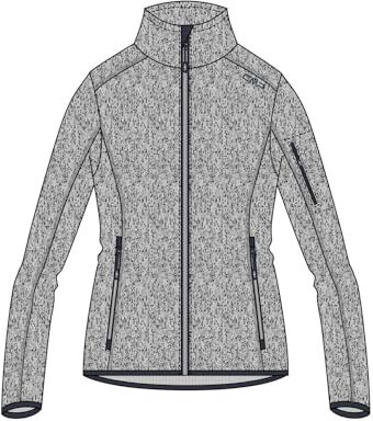 CMP Giacca In Knit-tech da Donna, Grigio (Ghiacciaio Cemento), 54