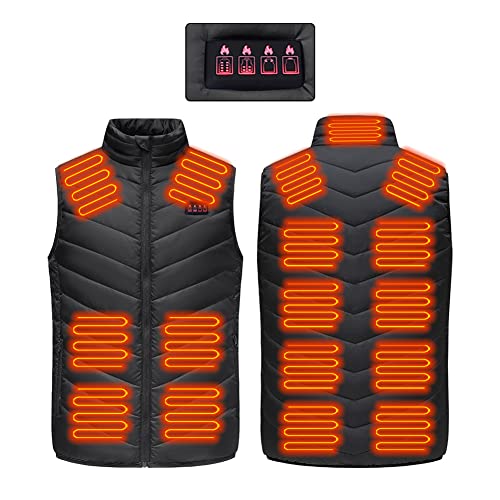 Fafeicy Gilet Riscaldato Leggero da Uomo, Gilet Riscaldante Elettrico Ricaricabile Intelligente, Gilet Riscaldante Elettrico Unisex Impermeabile, Giubbotto Riscaldato Donna (S)