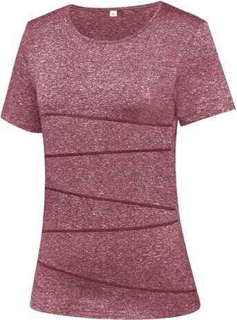 Sykooria T Shirt Maglietta Sportiva da Donna Maglietta Manica Corta Scollo Tondo Estiva Yoga Fitness Tinta Unita Rapida Asciugatura Maglie Tee Top