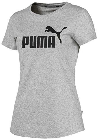 Puma Essentials D., Maglietta a Maniche Corte, Donna, Grigio (Light Grey Heather), M