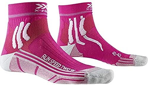 X-Socks Run Speed Two Women Socks, Donna, Flamingo Pink/Pearl Grey, 37-38