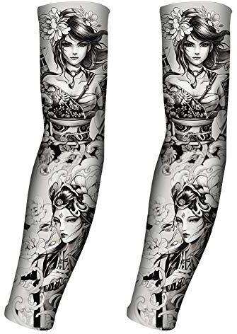 Xinqiao Unisex Tatuaggio Temporaneo Stretch Braccio di Raffreddamento Maniche UV Protezione Sole Copertura Braccio (# 05 Multi-colore)