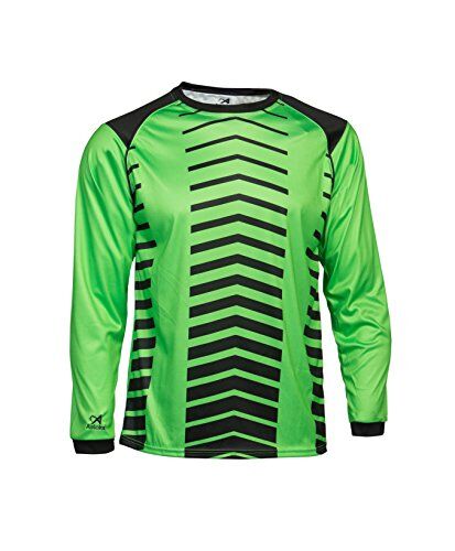 Asioka 156/17 Maglietta da Portiere a Maniche Lunghe, Unisex Adulto, Unisex Adulto, 156/17 Verde FL./Negro M, Verde Fluo/Nero, M