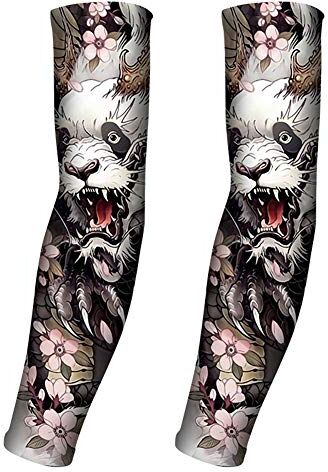 Xinqiao Unisex Tatuaggio Temporaneo Stretch Braccio di Raffreddamento Maniche UV Protezione Sole Copertura Braccio (# 04 Multi-colore)