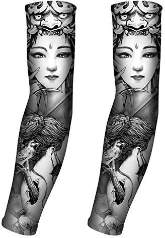 Xinqiao Unisex Tatuaggio Temporaneo Stretch Braccio di Raffreddamento Maniche UV Protezione Sole Copertura Braccio (# 06 Multi-colore)