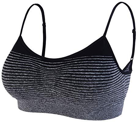 Litthing Reggiseno Sportivo da Donna Reggiseno Comodo Senza Cuciture Top Imbottito da Donna Spalline Regolabili Reggiseno Canotta Sport Senza Fili Top Corto per Yoga Fitness Esercizio