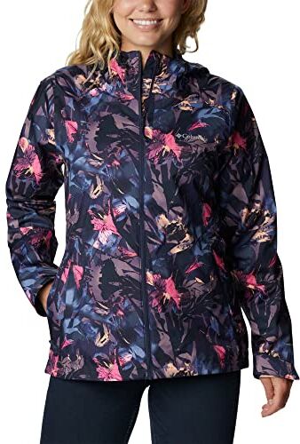 Columbia 195978381746 Giacca Impermeabile, Nocturnal Floriculture Print, XS