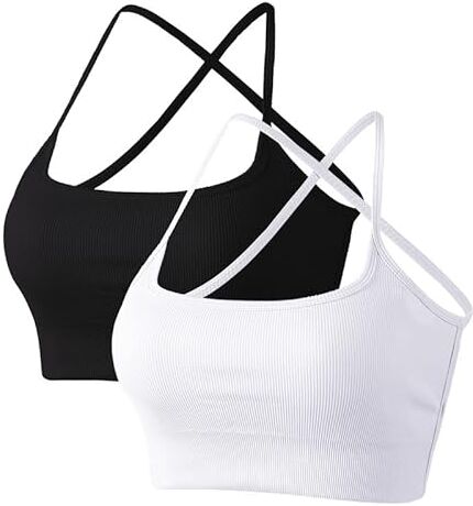 Litthing Reggiseno Sportivo da Donna Cinghie Incrociate Bralette Fitness Schiena Scoperta Bra Senza Ferretto Crop Top Sexy per Donna da Allenamento Yoga Ginnastica