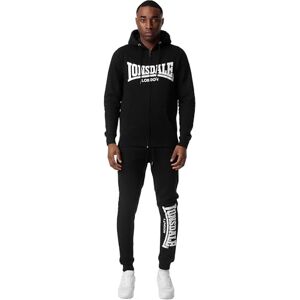 Lonsdale Tuta uomo cappuccio slim fit FEENY L, Nero/Bianco Lonsdale Tuta uomo cappuccio slim fit FEENY L, Nero/Bianco