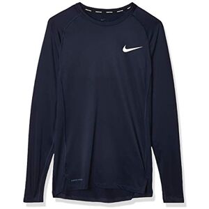 Nike M Np Top Ls Tight Maglietta a Maniche Lunghe Uomo, Blu (Obsidian/White), XL Nike M Np Top Ls Tight Maglietta a Maniche Lunghe Uomo, Blu (Obsidian/White), XL