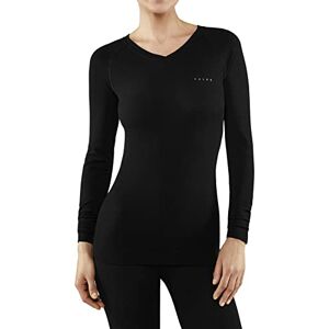 Falke Wool-Tech Light V Neck W L/s Sh lana filo funzionale asciugatura rapida 1 pezzo, Maglia Donna, Nero Black 3000, XL Falke Wool-Tech Light V Neck W L/s Sh lana filo funzionale asciugatura rapida 1 pezzo, Maglia Donna, Nero Black 3000, XL