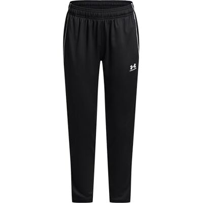 Under Armour Bambina Challenger Training Pant, Pantaloni Tuta Comodi con Zip alle Caviglie, Pantaloni Sportivi Lunghi da Jogging con Tasche,Black/White,YMD Under Armour Bambina Challenger Training Pant, Pantaloni Tuta Comodi con Zip alle Caviglie, Pantaloni Sportivi Lunghi da Jogging con Tasche,Black/White,YMD