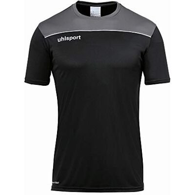 Uhlsport Offense 23 Poly Shirt Maglietta da Calcio per Uomo, Uomo, , Nero, Grigio Antracite, Bianco, M Uhlsport Offense 23 Poly Shirt Maglietta da Calcio per Uomo, Uomo, , Nero, Grigio Antracite, Bianco, M