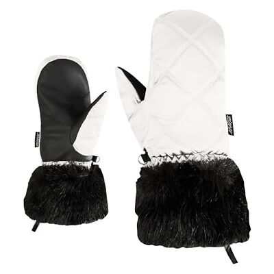 Ziener KWINZI-Z Muffolo da sci da donna, per sport invernali, termico, impermeabile, bianco, 7 Ziener KWINZI-Z Muffolo da sci da donna, per sport invernali, termico, impermeabile, bianco, 7