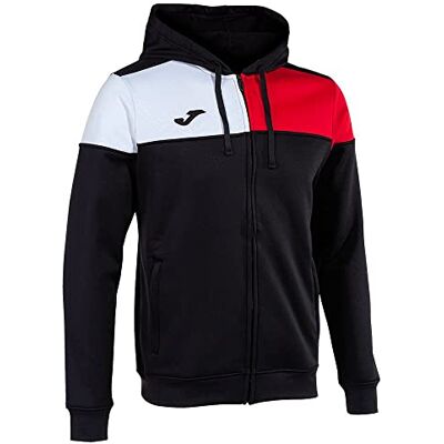 JOMA - Moletom Zip Completo Crew V Preto - Nero - 7-8 anni - Hoodie JOMA - Moletom Zip Completo Crew V Preto - Nero - 7-8 anni - Hoodie