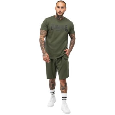 Lonsdale Moy Tuta sportiva Uomo Pantaloncini con vestibilità regolare con 3 tasche, maglietta con scollo rotondo, abbigliamento estivo leggero per palestra Lonsdale Moy Tuta sportiva Uomo Pantaloncini con vestibilità regolare con 3 tasche, maglietta con scollo rotondo, abbigliamento estivo leggero per palestra
