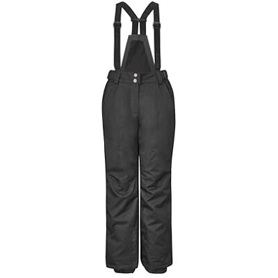 Killtec Gandara Jr Pantaloni da Sci/Pantaloni Funzionali con Pettorina Zip-off, Protezione Neve E Protezione Bordi, Bambina, Nero, 116 Killtec Gandara Jr Pantaloni da Sci/Pantaloni Funzionali con Pettorina Zip-off, Protezione Neve E Protezione Bordi, Bambina, Nero, 116