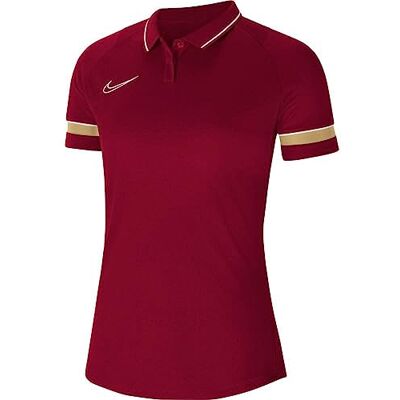 Nike Women's Academy 21 Polo, Team Red/White/Maglia Oro/Bianco, XXS Donna Nike Women's Academy 21 Polo, Team Red/White/Maglia Oro/Bianco, XXS Donna