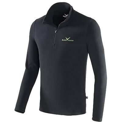 Maglia termica da sci microfleece nera BCR218531 - Base Layer Maglia termica da sci microfleece nera BCR218531 - Base Layer