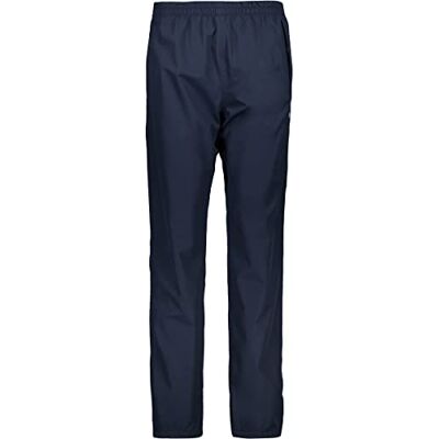 CMP Pantalone da donna antipioggia con fodera e zip laterali su tutta la lunghezza, Black Blue, XL CMP Pantalone da donna antipioggia con fodera e zip laterali su tutta la lunghezza, Black Blue, XL