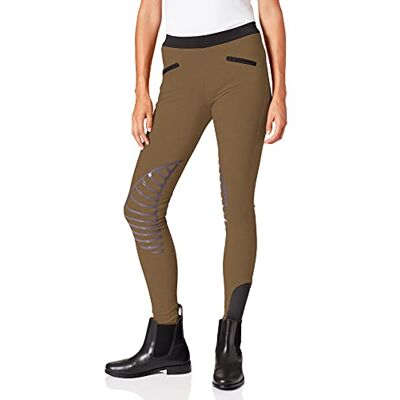 HKM Pantaloni da Equitazione Leggings Starlight Donna, Sand/Dunkelgrau, 46 HKM Pantaloni da Equitazione Leggings Starlight Donna, Sand/Dunkelgrau, 46
