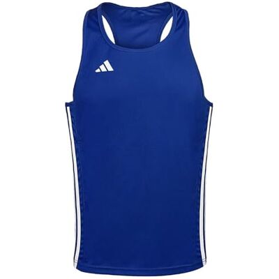 Adidas Canottiera da Boxe, per Fitness, Esercizi in Palestra e allenamenti, Senza Maniche, Materiale Leggero, Elastico, Perforazione alla Base Adidas Canottiera da Boxe, per Fitness, Esercizi in Palestra e allenamenti, Senza Maniche, Materiale Leggero, Elastico, Perforazione alla Base