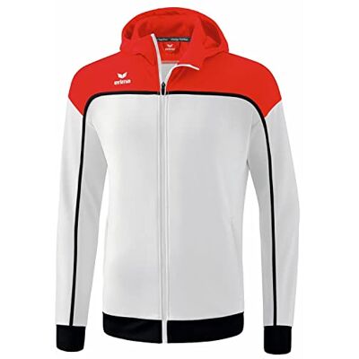 Erima Change By Giacca da Allenamento con Cappuccio, bianco/rosso/nero, L Uomo Erima Change By Giacca da Allenamento con Cappuccio, bianco/rosso/nero, L Uomo