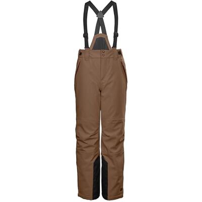 Killtec Pantaloni Funzionali da Sci da Ragazzo con Pettorina Rimovibile KSW 79 BYS Ski PNTS, Marrone, 116, Killtec Pantaloni Funzionali da Sci da Ragazzo con Pettorina Rimovibile KSW 79 BYS Ski PNTS, Marrone, 116,