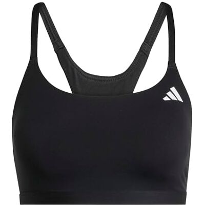Adidas Donna Optime Essentials Workout Light Support Bra, Black, XL Adidas Donna Optime Essentials Workout Light Support Bra, Black, XL