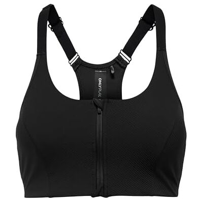 Only Onpjana-3 Zip Reggiseno Sportivo da Donna Black S Only Onpjana-3 Zip Reggiseno Sportivo da Donna Black S