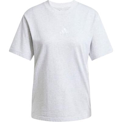 adidas Modello 3-Stripes T-Shirt in Cotone - Donna - Grigio adidas Modello 3-Stripes T-Shirt in Cotone - Donna - Grigio