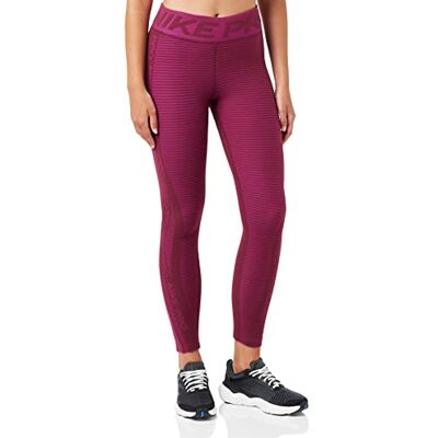 Nike CLN Hpwm Nvl Tight, Collant da Donna, Dark Beetroot/Metallic Silver, XL Nike CLN Hpwm Nvl Tight, Collant da Donna, Dark Beetroot/Metallic Silver, XL