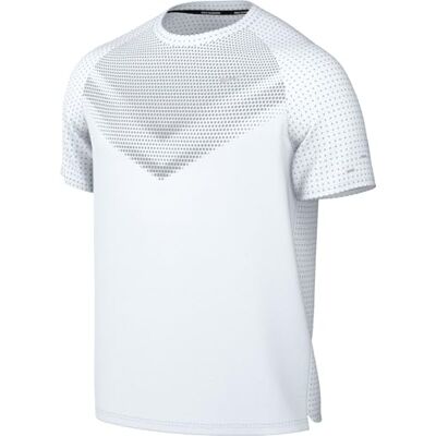 Nike Dri-Fit ADV Stride T-Shirt da Uomo White/Reflective Silv XL Nike Dri-Fit ADV Stride T-Shirt da Uomo White/Reflective Silv XL