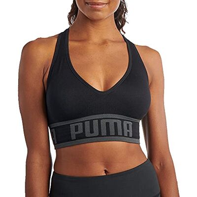 Puma Reggiseno Sportivo Senza Cuciture delle Donne, Nero , L Puma Reggiseno Sportivo Senza Cuciture delle Donne, Nero , L