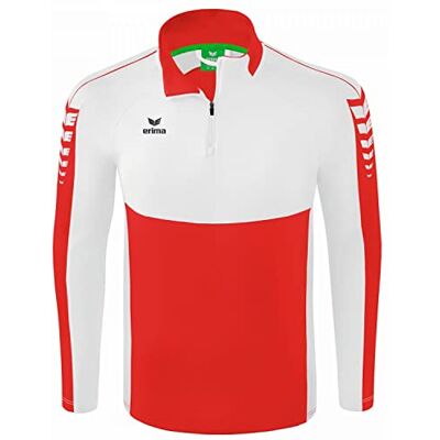 Erima Adulti Felpa da Allenamento Six Wings, Rosso/Bianco, XXL Erima Adulti Felpa da Allenamento Six Wings, Rosso/Bianco, XXL