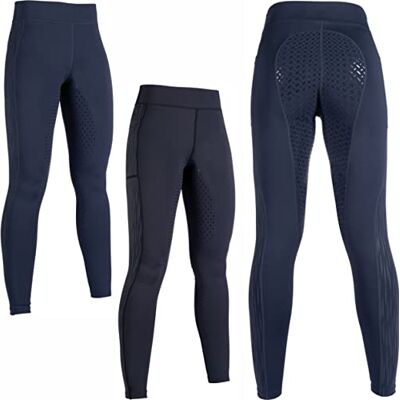 HKM Flow Reflective Leggings, Blu Scuro, 42 Unisex-Adulto HKM Flow Reflective Leggings, Blu Scuro, 42 Unisex-Adulto