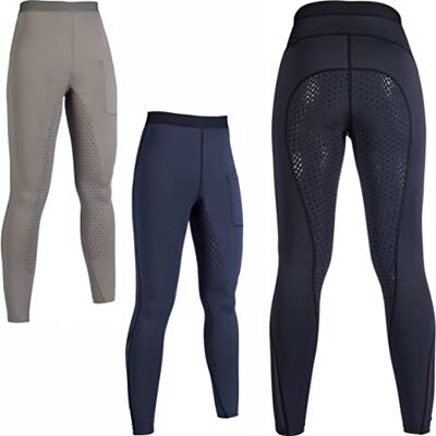 HKM Flow Leggings, Nero, 34 Unisex-Adulto HKM Flow Leggings, Nero, 34 Unisex-Adulto