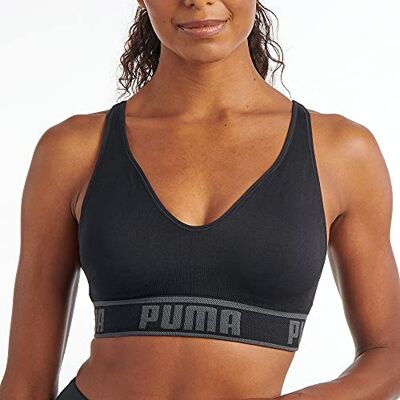 Puma Reggiseno Sportivo Donna Senza Cuciture - Nero/Grigio X-Large Puma Reggiseno Sportivo Donna Senza Cuciture - Nero/Grigio X-Large