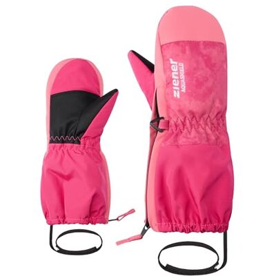 Ziener LEVI-Z Muffolo da sci/sport invernali per bambini, impermeabile, polsini lunghi, cerniera lunga, tie dye pop, 2 Ziener LEVI-Z Muffolo da sci/sport invernali per bambini, impermeabile, polsini lunghi, cerniera lunga, tie dye pop, 2