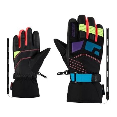 Ziener LUKIAN-Z Guanti da sci per bambini/Sport invernali Impermeabili, Scudo Termico, Cinturino, Multicolore, 4 Ziener LUKIAN-Z Guanti da sci per bambini/Sport invernali Impermeabili, Scudo Termico, Cinturino, Multicolore, 4