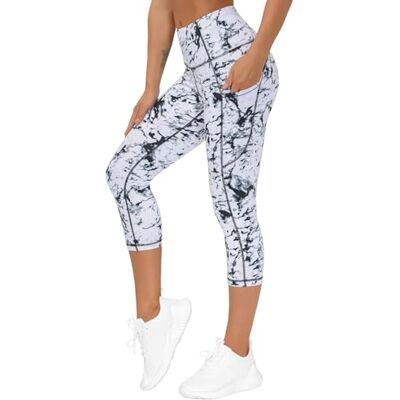 THE GYM PEOPLE Leggings Capri Donna 3/4 Vita Alta Pantaloni Yoga con Tasche Spessi, Opaco, Tasche Laterali, Tasca Interna, Cuciture Flatlock, Stretch 4 Vie, Traspirante, Anti Camel Toe, Corsa Fitness THE GYM PEOPLE Leggings Capri Donna 3/4 Vita Alta Pantaloni Yoga con Tasche Spessi, Opaco, Tasche Laterali, Tasca Interna, Cuciture Flatlock, Stretch 4 Vie, Traspirante, Anti Camel Toe, Corsa Fitness