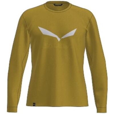 Salewa Solidlogo Dry M L/S Tee, L, Olive Oil Salewa Solidlogo Dry M L/S Tee, L, Olive Oil