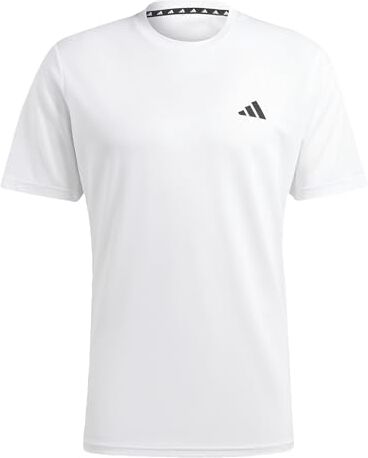 Adidas Train Essentials Training Short Sleeve T-Shirt, Uomo, White/Black, L