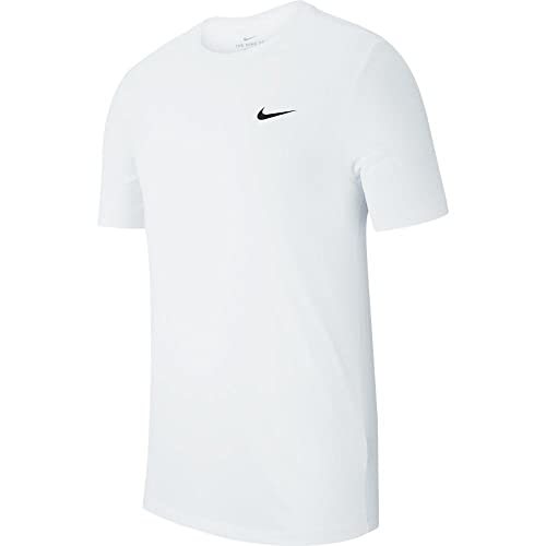 Nike M Nk Dry Tee Dfc Crew Solid T-Shirt, Uomo, White/(Black), 2XL-T