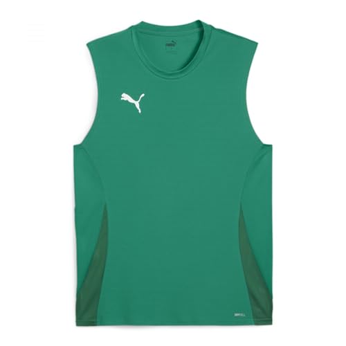 Puma teamGOAL Sleeveless Jersey, Maglia da Calcio Men's, Sport Verde Bianca-Verde, S