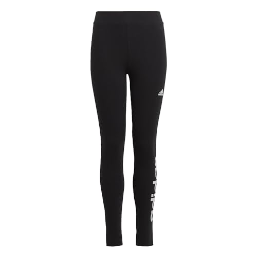 Adidas Essentials Linear Leggings, Black/White, 164