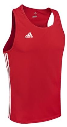 Adidas Canottiera da Boxe, per Fitness, Esercizi in Palestra e allenamenti, Senza Maniche, Materiale Leggero, Elastico, Perforazione alla Base