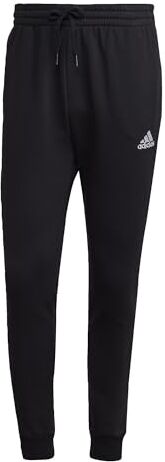 Adidas Regular Tracksuit Bottoms Pantaloni da Uomo, Essentials Fleece, Black / White, M Short