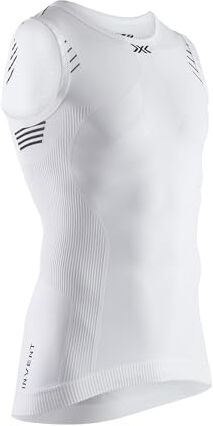 X-Bionic Invent 4.0 Maglia Termica Uomo Senza Maniche a Compressione Canotta Termica Uomo ad Alte Prestazioni per Running, Sci, Ciclismo, Fitness, e Sport Invernali Per Climi Rigidi, XL, Bianco